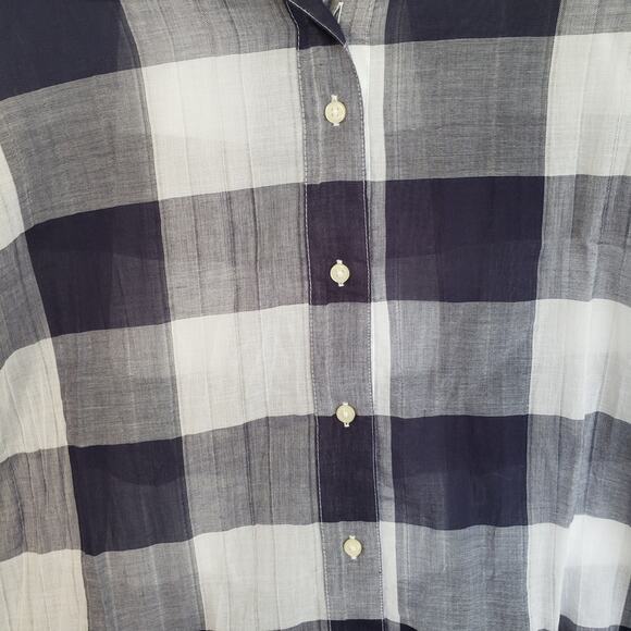 Lane Bryant Shirt Womens Plus Size 22/24 Plaid Blue Gray Button Up Collared New - Picture 9 of 9